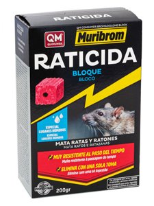 MURIBROM RATICIDA BLOQUE BROMADIOLONA 200 gr.